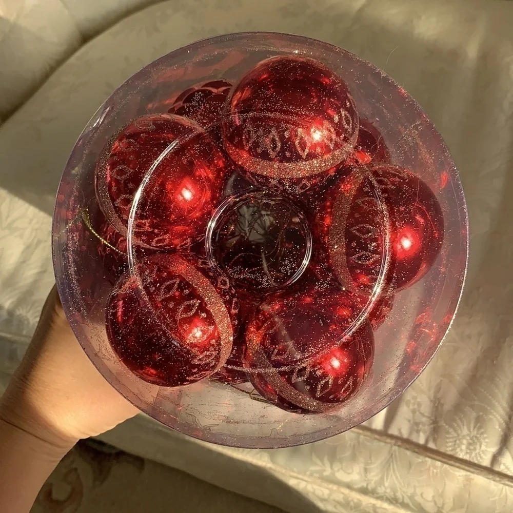 Brand New Set of 30 Red & Gold Christmas Ball Ornaments